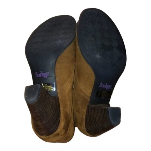 Clarks Indigo Cognac Water Row lace up Granny Booties‎ size 7.5 - Picture 4 of 5